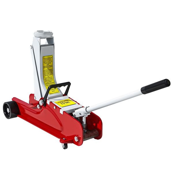 HOMCOM Wagenheber, 8-38 cm Höhe, 2,5 Tonnen Tragfähigkeit, Stahl, rollbar, Rot, C20-055V00RD