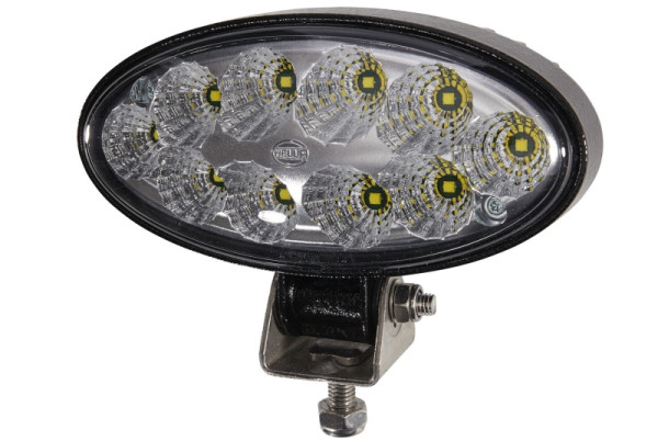 HELLA LED-Arbeitsscheinwerfer, Oval 90 Gen. II, 12/24V, 5000lm, schwenkbarer Montagebügel, Stecker: DEUTSCH Stecker, 1GB 996 486-011
