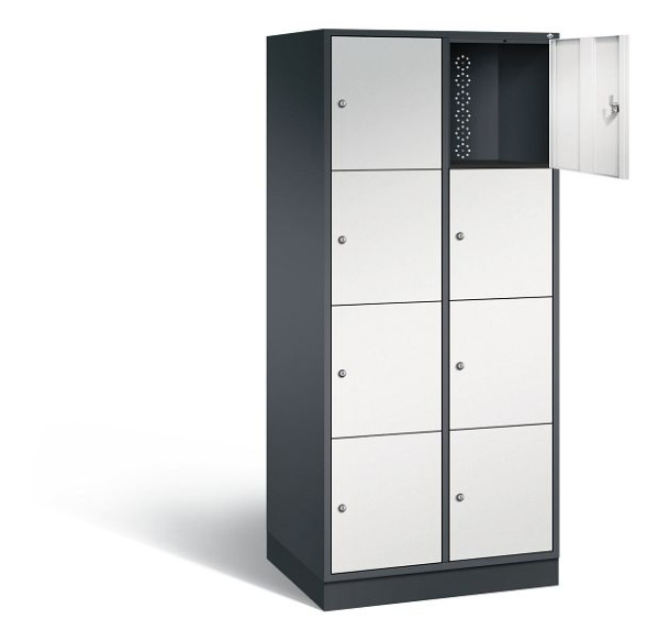 C+P XL-Schließfachschrank Intro, H1950xB820xT590mm, Farbe: Schwarzgrau / Lichtgrau, 8470-203 S10030