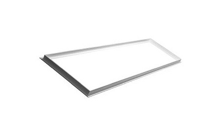 DOTLUX Einbaurahmen für LED-Panel 1195x295mm für Trockenbaudecke, pulverbeschichtet, weiß mit Clips, 2047