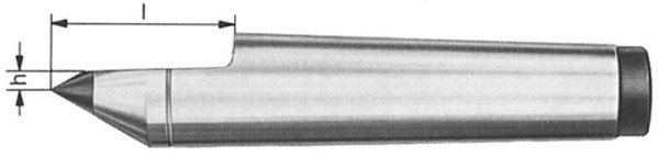 MACK feste Körnerspitze mit Hartmetalleinsatz mit halber Spitze DIN 807, MK 1, 03-514