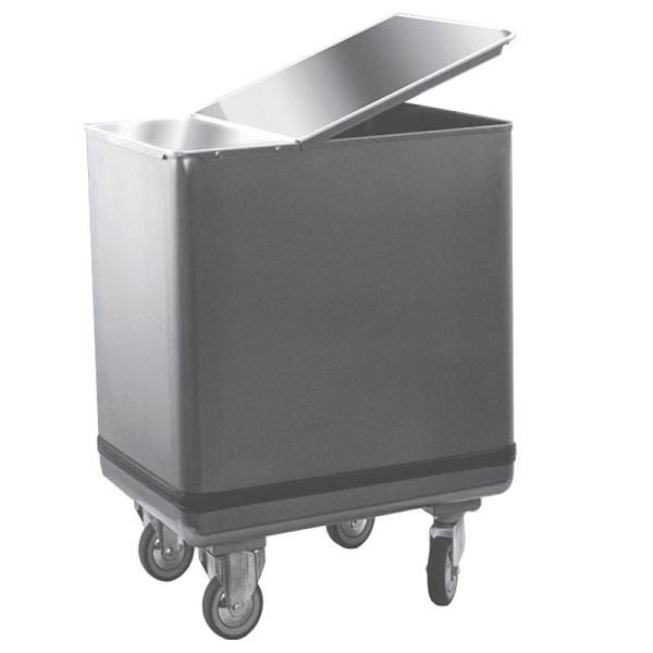 KBS Mehlwagen - Zutatenwagen 135 Liter auf Rädern, aus Edelstahl, 50290004