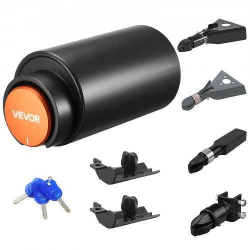 VEVOR Anhängerschloss für 50,6 mm & 58,7 mm Kupplungen, Diebstahlsicherung, 3 Schlüssel, korrosionsbeständig, QTSTCTTSDNQONMY7J001V0