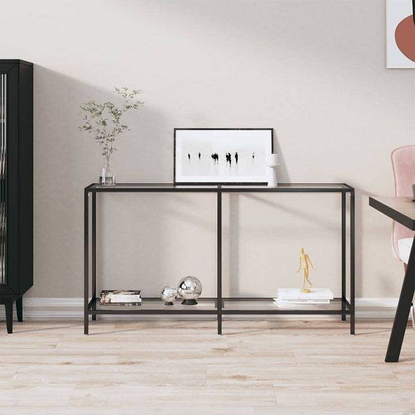 vidaXL Konsolentisch Transparent 140x35x75,5 cm Hartglas, 331694