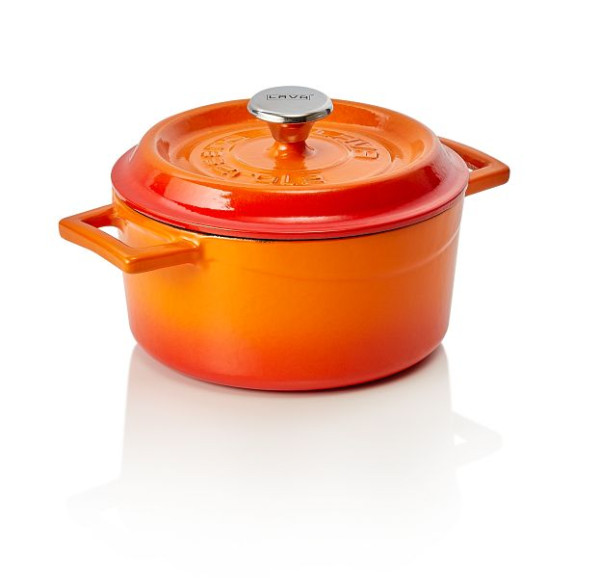 WAS Cocotte Durchmesser oben: 16,5 cm, Farbe: orange, 363101016