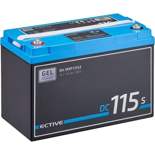ECTIVE DC 115S GEL Deep Cycle mit LCD-Anzeige 115Ah Versorgungsbatterie, TN3815