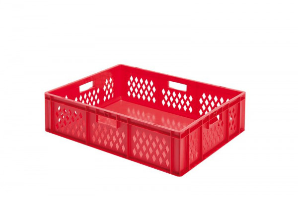 LA-KA-PE TK 800/210-1, Transport-Stapelkasten, rot, Außenmaße: ca. 800 x 600 x 210 mm (lxhxb), 07021 02 11
