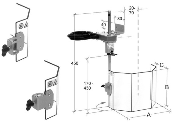 MACK Schutzeinrichtung für Ständerbohrmaschinen 180 mm, ZE-BS-180
