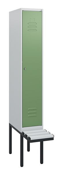 C+P Umkleidespind Classic PLUS, 1950x300x815mm, 7035/6011, Zylinderschloss, 0800405-10 S10051