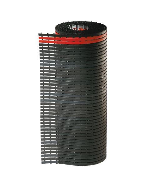 Kappes ErgoPlus Bodenmatte B1200 mm - 10 m -, schwarz mit rotem Sicherheitsstreifen, 8412.00.1070