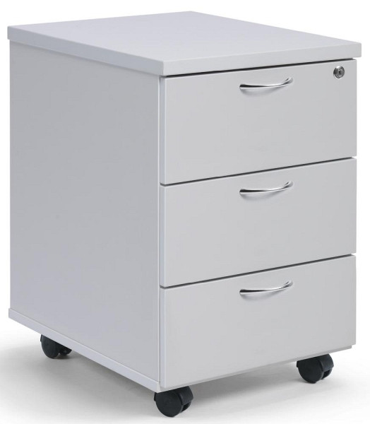 Deskin Rollcontainer mit Metallschüben, Dekor lichtgrau, B 407 x H 595 x T 500 mm, 273366