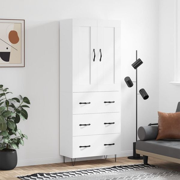 vidaXL Highboard Weiß 69,5x34x180 cm Holzwerkstoff, 3199777