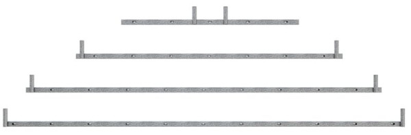 Schake Werbetafelhalterung, aus Vierkantrohr 60 x 30 mm mit zwei angeschweißten Adapterrohren, für 5,00 m Werbetafel, 353350