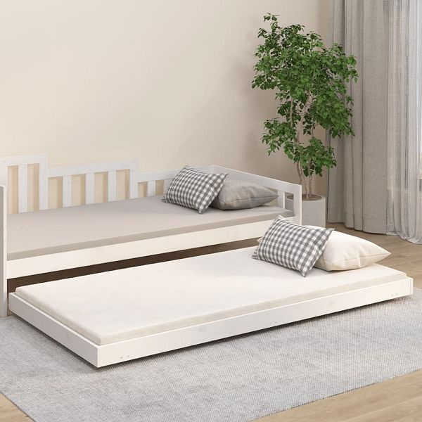 vidaXL Massivholzbett Weiß 80x200 cm Kiefer, 823500, 8720845640255