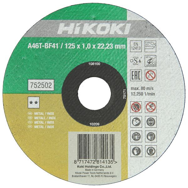 HiKOKI Trennscheibe 115x1,0x22,23 mm, Inox, F41, 752501