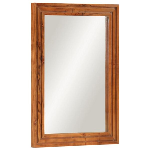 vidaXL Badspiegel 50x70 cm Massivholz Akazie und Glas, 377590