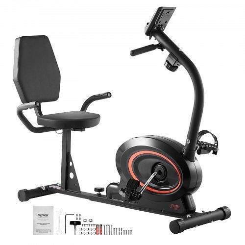 VEVOR Liegeergometer Sitz-Heimtrainer Liegefahrrad, Magnetischer Widerstand LCD, WSJSCBKDJCZPJFGOSV9