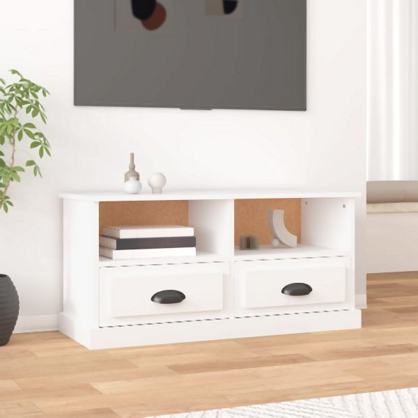 vidaXL TV-Schrank Weiß 93x35,5x45 cm Holzwerkstoff, 816464