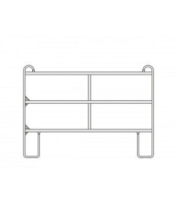 Growi Panel Modell TRE-Classic, 240 cm Breite x 170 cm Höhe, 3-rohrig, 19900330
