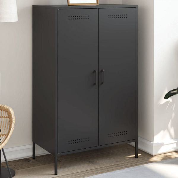 vidaXL Highboard Schwarz 68x39x113 cm Stahl, 842964, 8721102389269