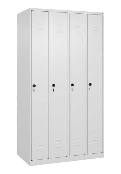 C+P Umkleidespind Classic PLUS, 4 Abteile, 1850x1000x500mm, 9016/9016, Drehriegel, 080000-49 S10012