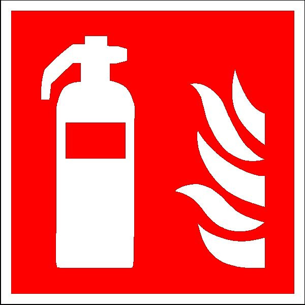SafetyMarking Brandschutzschild, Feuerlöscher, BxH 15x15 cm, Folie, selbstklebend, langnachleuchtend, 38.A5010