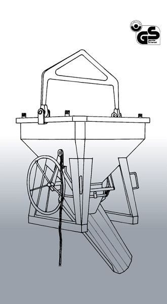 Eichinger Betonsilo 1032H.6, 375l, Bügel, Handrad, Auslauf Ø 200 mm, Auslaufschurre, 10320611430000