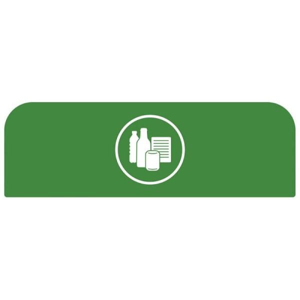 STEIN HGS Configure Recycling-Station Hinweistafel Mixed Recycling, grün, 87 Liter, EN, 84086.0003