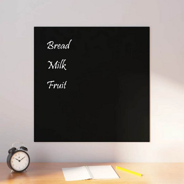 vidaXL Magnettafel Wandmontage Schwarz 60x60 cm Hartglas, 347944
