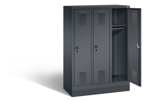 C+P Kindergarten-Spind Evolo, H1300xB900xT300mm, Farbe: Schwarzgrau, 480203-30 S10087