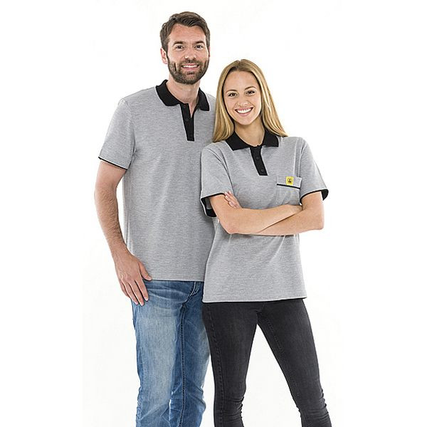 SafeGuard ESD-Poloshirt hellgrau, 210g/qm Größe XS, DSWL31925