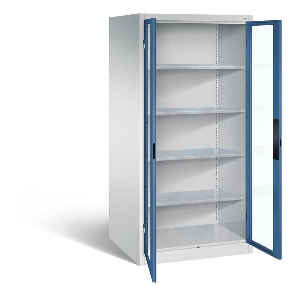 C+P Werkzeugschrank Acurado, H1950xB930xT800mm, Farbe: Lichtgrau / Fernblau, Muldengriff, 8924-055 S10119