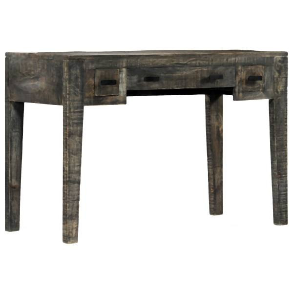 vidaXL Schreibtisch Schwarz 110×50×75 cm Massivholz Mango, 247913