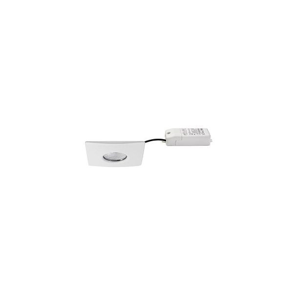 Brumberg LED-Einbaustrahler 4,5W 2700-4000K 510lm Konverter weiß 1LED Alu IP20 hochglänzend, quadratisch, 144597