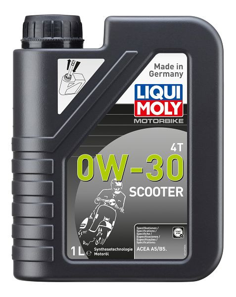 LIQUI MOLY Motoröl Motorbike 4T 0W-30 Scooter, Kanister Kunststoff, VE: 1 Liter, 21153