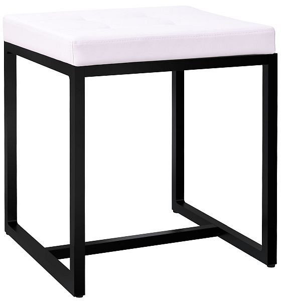 CLP Sitzhocker Barci B Kunstleder, weiß, 325065, 4255716336769