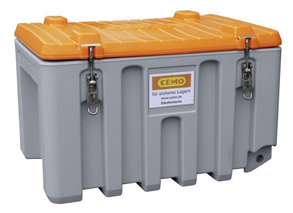 Cemo CEMbox 150 l, grau/orange, Maße: 66 x 45 x 38 cm, 10330, 4052886328361