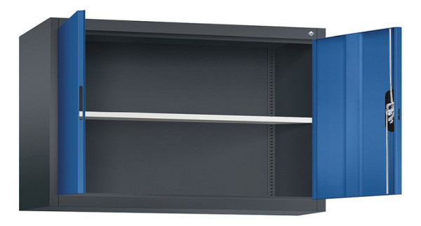 C+P Aufsatzschrank Acurado, H790xB1200xT400mm, Farbe: Schwarzgrau / Enzianblau, Muldengriff, 9465-000 S10149