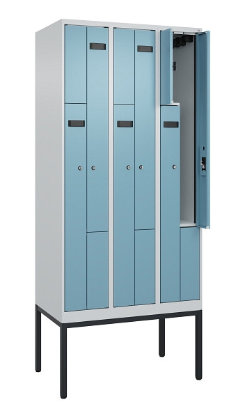 C+P Z-Spind Evolo PLUS, Gestell, 6 Fächer, 2120x900x500mm, 7035/0010, Zylinderschloss, 0490337-306 S10032