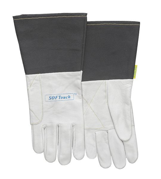 ELMAG 5-Finger-Schweißerhandschuhe WELDAS 10-1004 XXL, WIG/TIG aus Ziegen-Vollleder, Länge: 35 cm, Größe 10, 5 (1 Paar), 59141