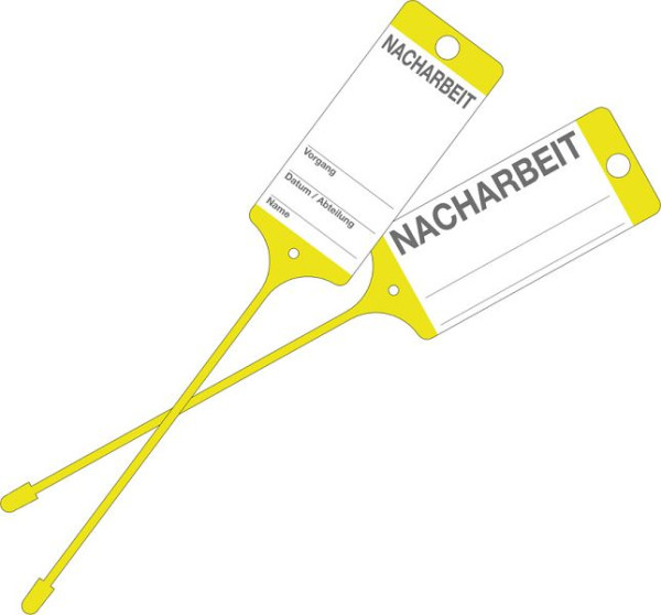 Eichner Wetterfeste PP-Warenanhänger, Gelb, Bedruckung: Nacharbeit, VE: 100 Stück, 9219-00771
