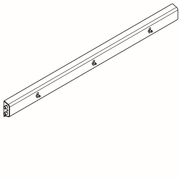 KWC Armatureneinheit, Edelstahl, Wandmontage, 3 Waschplätze, 2100 mm, Wasser links, 2030071036