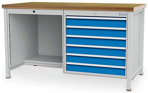 Bedrunka+Hirth Kastenwerkbank Serie 1500 R24-24, 6x100 mm, 1500 x 750 x 959 mm, 03.15.030V9