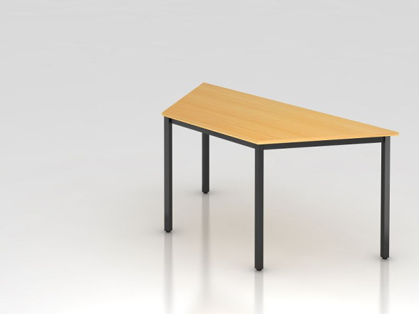 Hammerbacher Trapeztisch, 160x69cm Buche/Schwarz, Trapezform, Trapezform, VDQTR/6/D