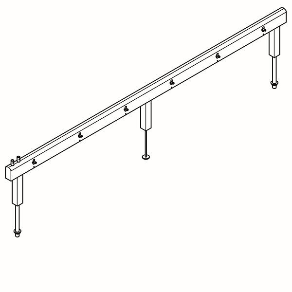 KWC Armatureneinheit, Edelstahl, doppelreihig, 12 Waschplätze, 3600 mm, Wasserans oben, 2030072297