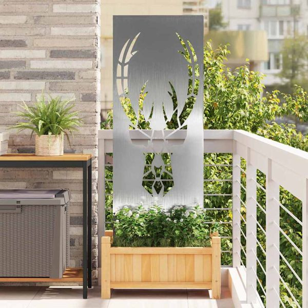 vidaXL Garten Sichtschutz-Leinwand Silber 50 x 140 cm Edelstahl, 876333