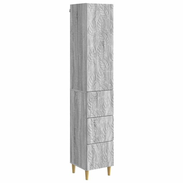 vidaXL Schrankset 2-teilig Grau Sonoma 33 x 34,5 x 90 cm Holzwerkstoff, 3416733