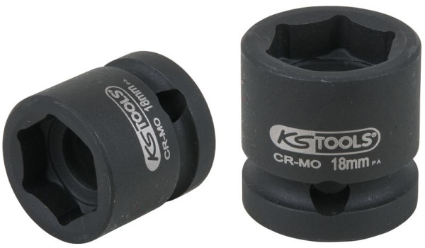 KS Tools 1/2" Sechskant-Kraft-Stecknuss, extra kurz, 18,0 mm, 515.0066