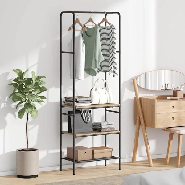 vidaXL Kleiderständer Sonoma-Eiche 60 x 30 x 171 cm Holzwerkstoff, 868458