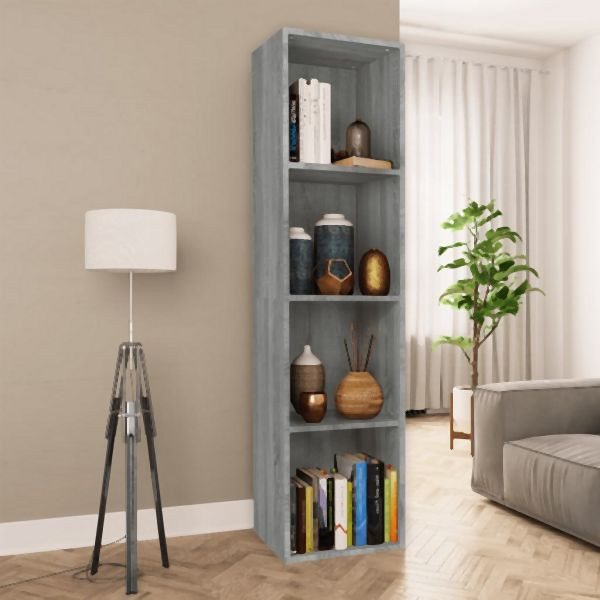 vidaXL Bücherschrank/TV-Schrank Grau Sonoma 36x30x143 cm Holzwerkstoff, 815247